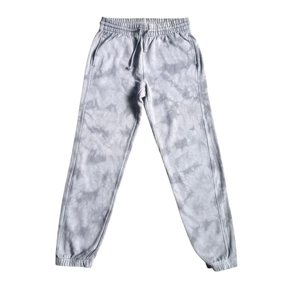 Aritzia Tna Cozy Fleece Mega Sweatpants Grey Cloud Tie-Dye Size Small (S)